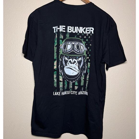 Gildan 🦍 “The Bunker” Gorilla Military Graphic Tee – Size L - Picture 2 of 6